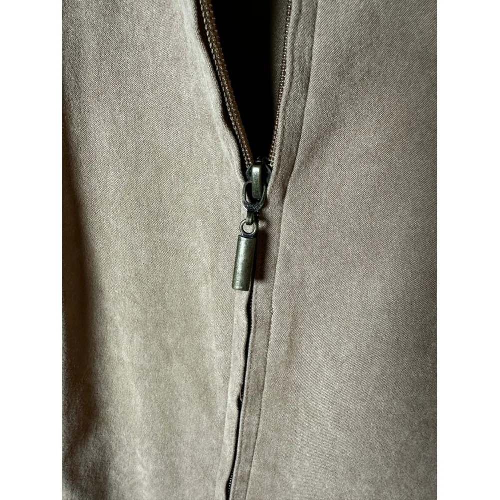 JM Collection Brown Faux Suede Blazer Jacket Plus Size 18 - Picture 4 of 6